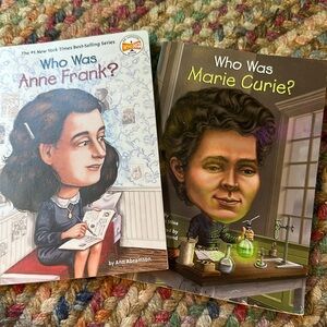 Who Was HQ books Anne Frank‎ and Marie Curie biographies